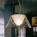 Modern And Elegant Clear Cone Shaded Large Pendant Lights