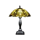 One Light Table Lamp in Tiffany Designed Style Art Glass Shade