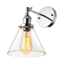 Cone Glass Shaded LED Mini Wall Sconce with One Light