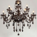 Two-Tiered Elegant Glass arms 12-Light 31.5