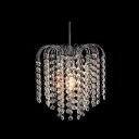 Chrome Modern 1-light Mini Chandelier with Waterfall Crystal Strands