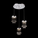 Beautiful Clear Crystal Balls and Strong Metal Base Add Glamour to Stunning Multi-Light Pendant