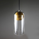 Long Shape Clear Glass Mini Pendant Light