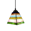 Colorful Mini Pendant Light Highlights Wolf Tooth in Pyramid Shape