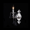 Dazzling Glistening Single Light Wall Sconce with Shining Crystal Droplets