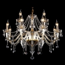 Classic and Elegant Candle Style  8 Lights Chandelier Hanging Smoky Crystals