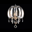 Bright Hand Cut Clear Crystal Shade and Droplets Modern Mini Pendnat Light