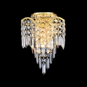 Amazing European Style Wall Sconce Adorned with Faceted Crystals and Curving Arm