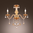 Gleaming Crystal Chandelier Featuring Three Lights and Luxury Gold Finish Illuminated in Exquisite style