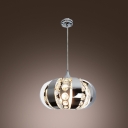 Intriguing Globe Shaped Glittering Crystal Accented Pendant Lighting