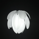 Designer Pendant Lighting with White Leaves Covering Shade