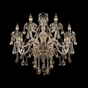 Beautiful and Elegant Waterfall Crystal Chandelier with 8 Candle Light 32.2