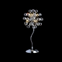 Chic Designer Style Gives Shimmering Look to Wonderful Metal Crystal Table Lamp
