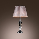 Table Lamp with Clear Crystal and Chrome Finish Makes Classic Urn Style Lamp