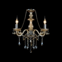 Classic and Sophisticated Crystal Chandelier Offers Sparkling Appeal Adorned with Crystal Strings