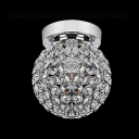 Spectacular Semi-flushmount Ceiling Light with Glorious Clear Crystal Producing Unforgettable Glitter