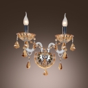 Striking and Amazing Wall Sconce Completed with Gold Finish Pairs with White Curving Scrolling Arms
