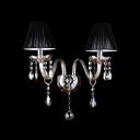Grand Wall Sconce Completes with Scrolling Arms and Beautiful Crystal Drops