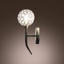 Stunning Contemporary Style Wall Sconce Features Globe Design and Polished Chrome Finish