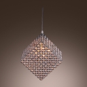 Cool Modern Stunning Chandelier Featuring Spectacular Cube Frame and Glittering Crystals