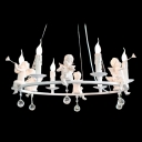 Amazing Resin Angles Accents Round Band Chandelier Light Chandelier Falling Bright Crystal Balls