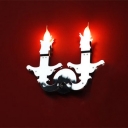 Cool Chrome Candle-lighted Gun Wall Light with 2 Lights