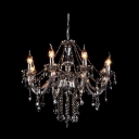 Bright Crystal Chains and Droplets Clear Crystal Chandelier Hanging Sphere