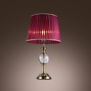 Distinctive Pleated Fabric Shade Add Charm to Amazing Table Lamp