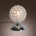 Contemporary Sphere Style Table Lamp Adorned with Beautiful Crystal Beads