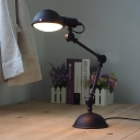 Black Finish Industrial Task Lighting Table Lamp