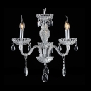 Sparkling Clear Crystal Arms and Droplets 3-Light 19.6