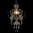 Romantic Swag Chandelier Features Intricate Crystal Strings for Glamorous Look