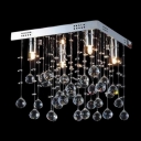 Square Canopy Suspended Crystal Spheres and Beads 11.8