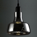 Contemporary Smoke/White Industry Mini Glass Pendant