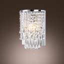 Polished Chrome Finished Frame Made Crystal Wall Sconce Welcomed Addition to Your Decor