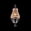 Delicate Antique Brass Finish and Graceful Crystal Beads Add Charm to Splendid Mini Pendant Light