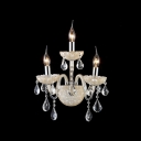 Sparkling Wall Sconce Features Magnificent Design with Candle-style Lights and Clear Crystal