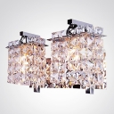 Spectacular Design Wall Sconce Features Beautiful  Crystal String and Chrome Finish Details