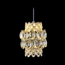 Glittering Large Crystal Beads Chrome Finished Contemporary and Bold Mini Pendant Light