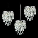 Magnificent Multi-Light Ceiling Light Fixture Completed with Elegant Clear Crystal Beads and Ball Creating Grand Decoration to Your Decor