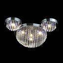 Add Spectacular New Look with Contemporary Flushmount Ceiling Light with Dramatic Crystals