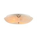 Gorgeous Flush Mount Ceiling Light Adorned with Delicate Glass Shade and Transparent Crystal Ball