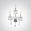 Magnificent All Clear Candelabra Style Wall Sconce with Beautiful Curving Arms
