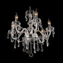 Clear Crystal Arms Dizzying Crystal Strands and Drops Traditional Chandelier