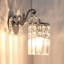 Dazzle and Beauty Coexist in One Light Stunning Wall Sconce with Decorative Scrolling Arm