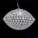 All Sparkling Crystal Beaded Bold Oval Large LED Pendant Lighting