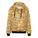 Adventure Time Theme Print Hooded Pullover with Pocket Front