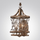 Eye-catching Handsome Wall Lights Adorned with Wrought Iron Frame supports Crystal Accents