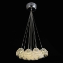 Lovely Splendid Multi Light Pendant Completed with Clear Crystal Glass Shades Made Stunning Look