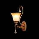 Elegant and Classic Crystal Droplets Add Glamour to Stunning Wall Sconce with Etched Details